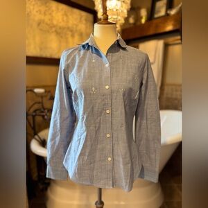 Nautica Blue Button Down Shirt for Women
